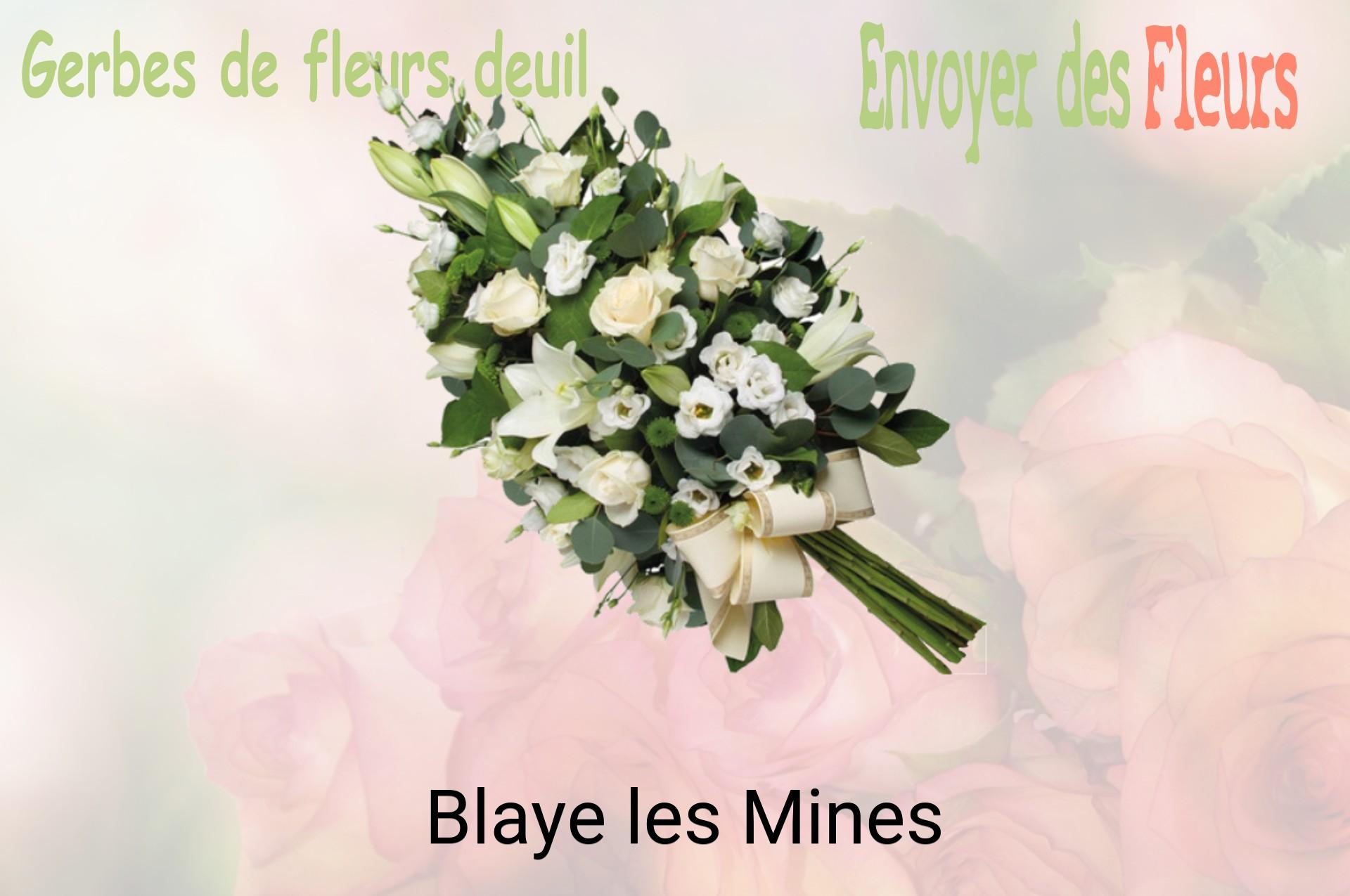 Gerbe de fleurs de deuil livrée à Blaye-les-Mines
